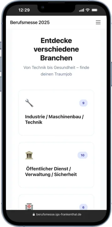 Berufsmesse Frankenthal Mobile-Screenshot 2